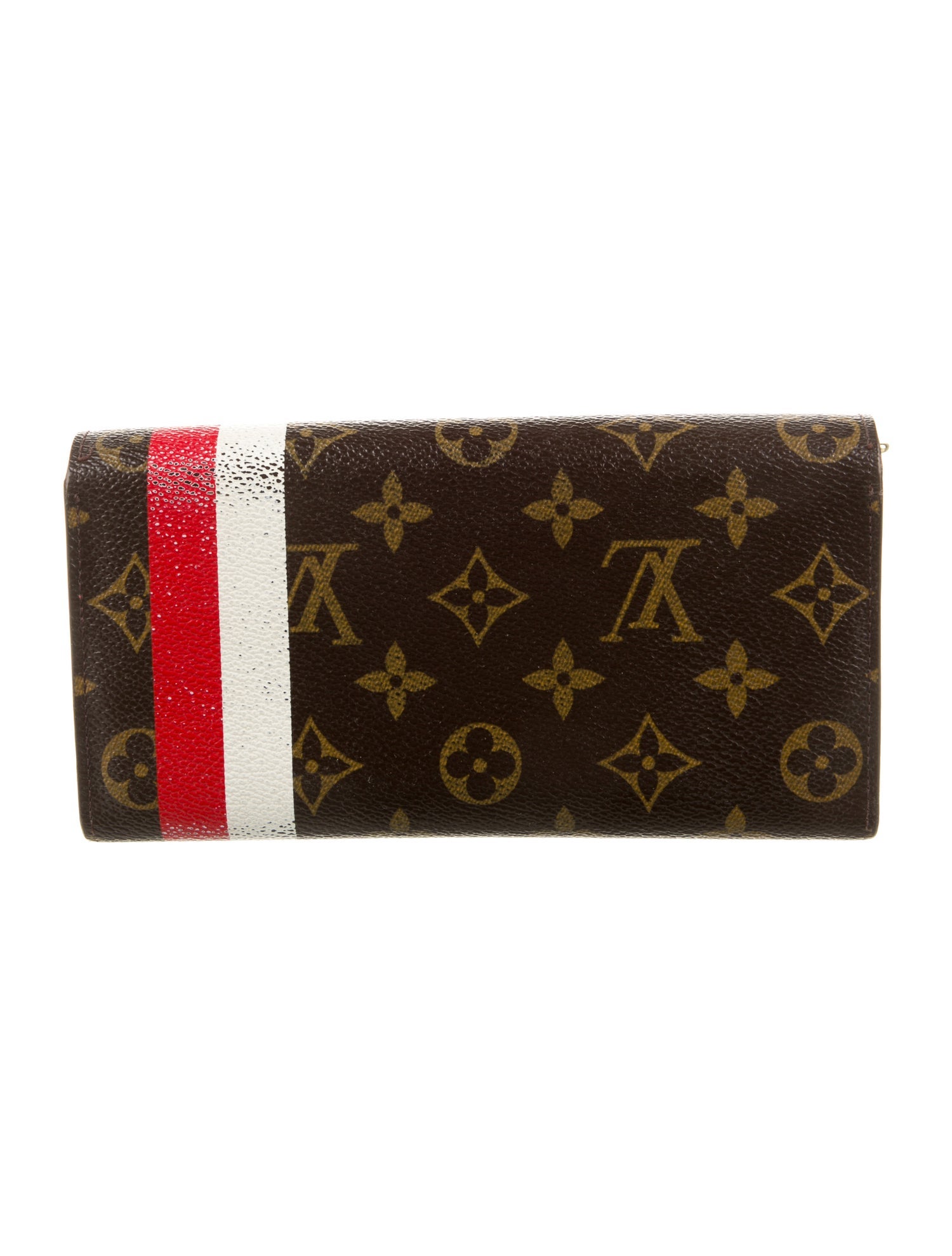 Louis Vuitton LV Monogram Coated Canvas Sarah Wallet