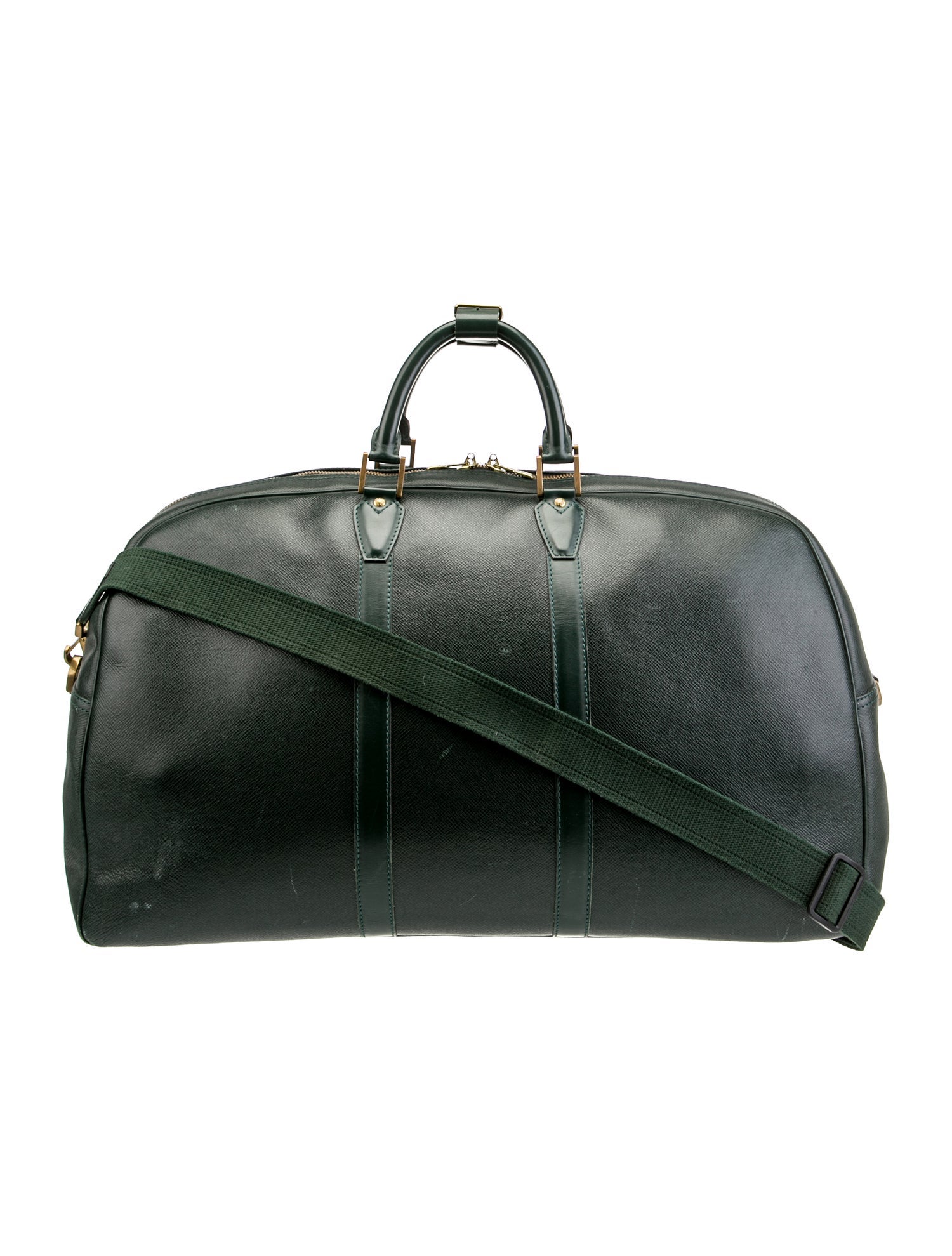 ルイ・ヴィトン　VERT TAIGA LOUIS VUITTON TAIGA LEATHER BIFOLD WALLET FOREST GREEN (preowned