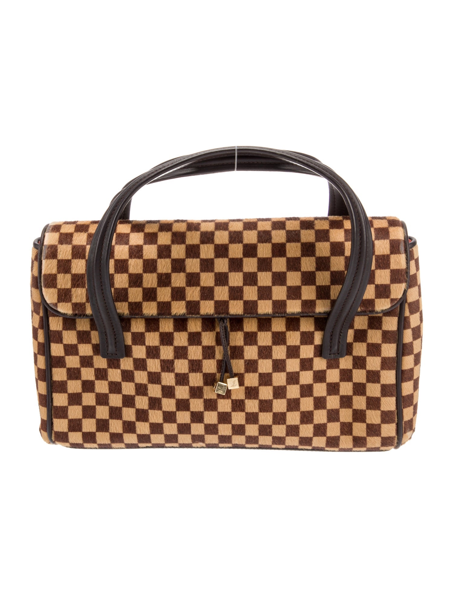 Louis Vuitton Vintage Damier Ebene Ponyhair Lionne Bag