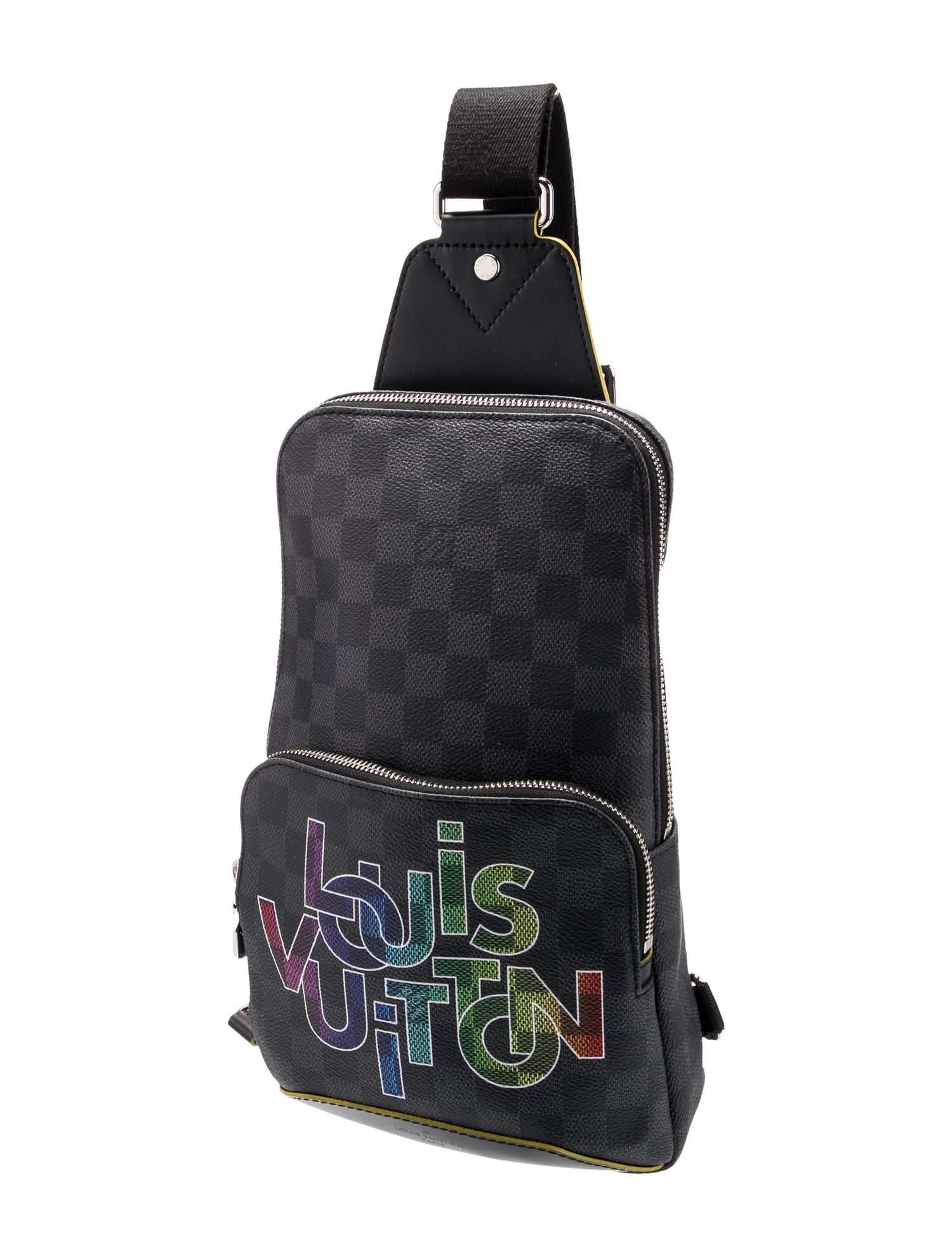 Louis Vuitton Damier Graphite Pixel Avenue Sling Bag Black Backpacks