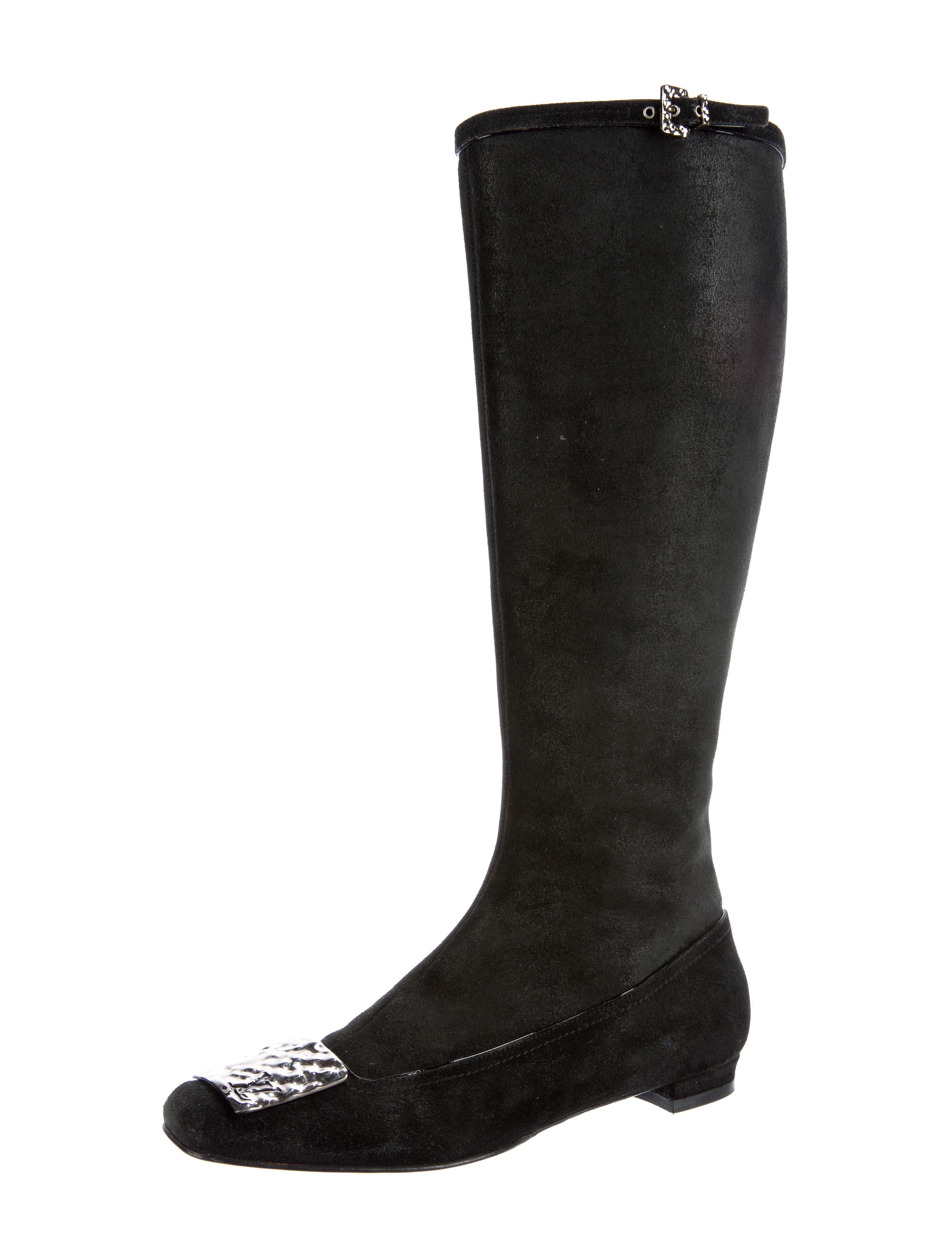 Louis Vuitton Suede KneeHigh Boots Black Boots, Shoes LOU93504 The RealReal