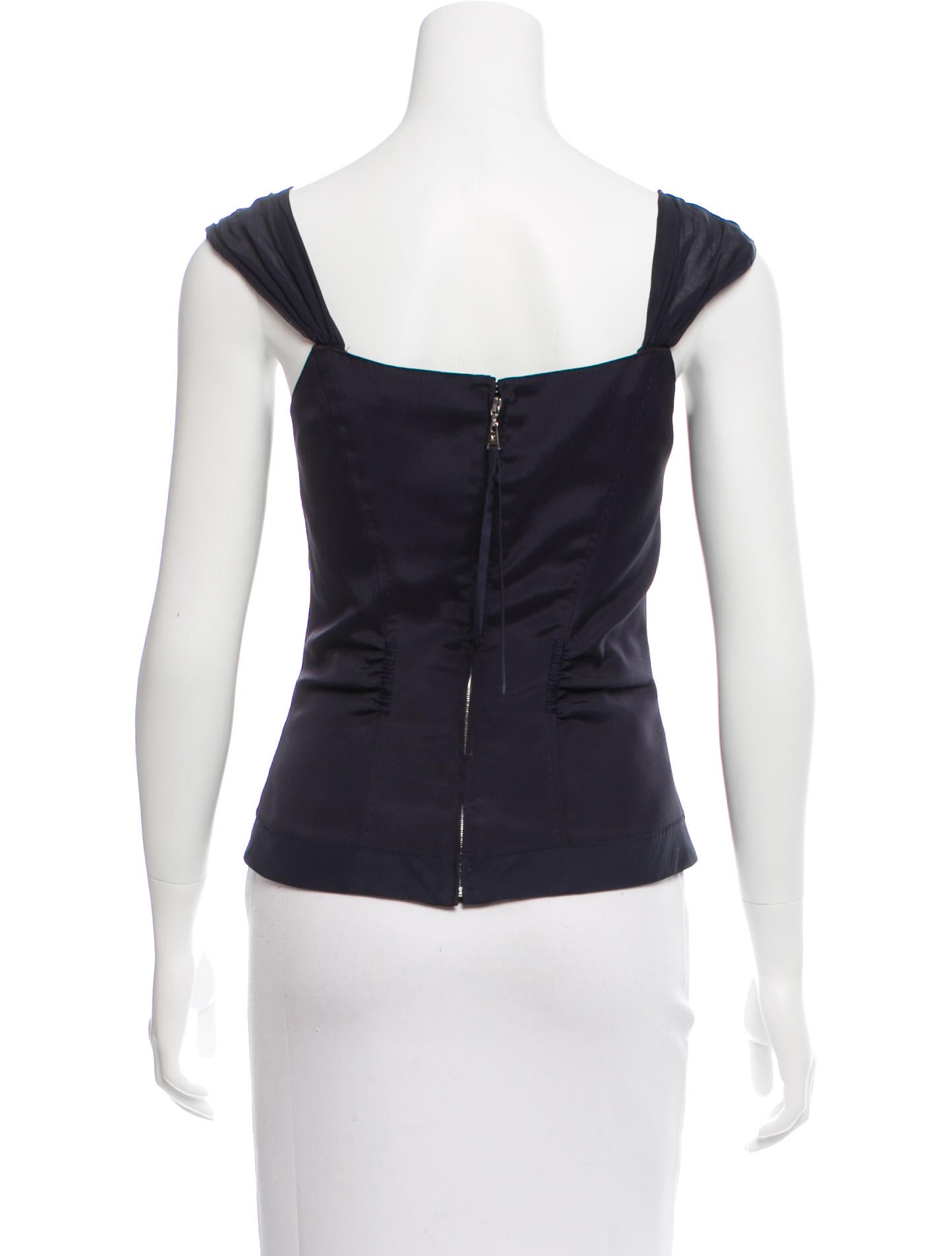 Louis Vuitton Fitted Decollete Neck Top Clothing LOU93510 The