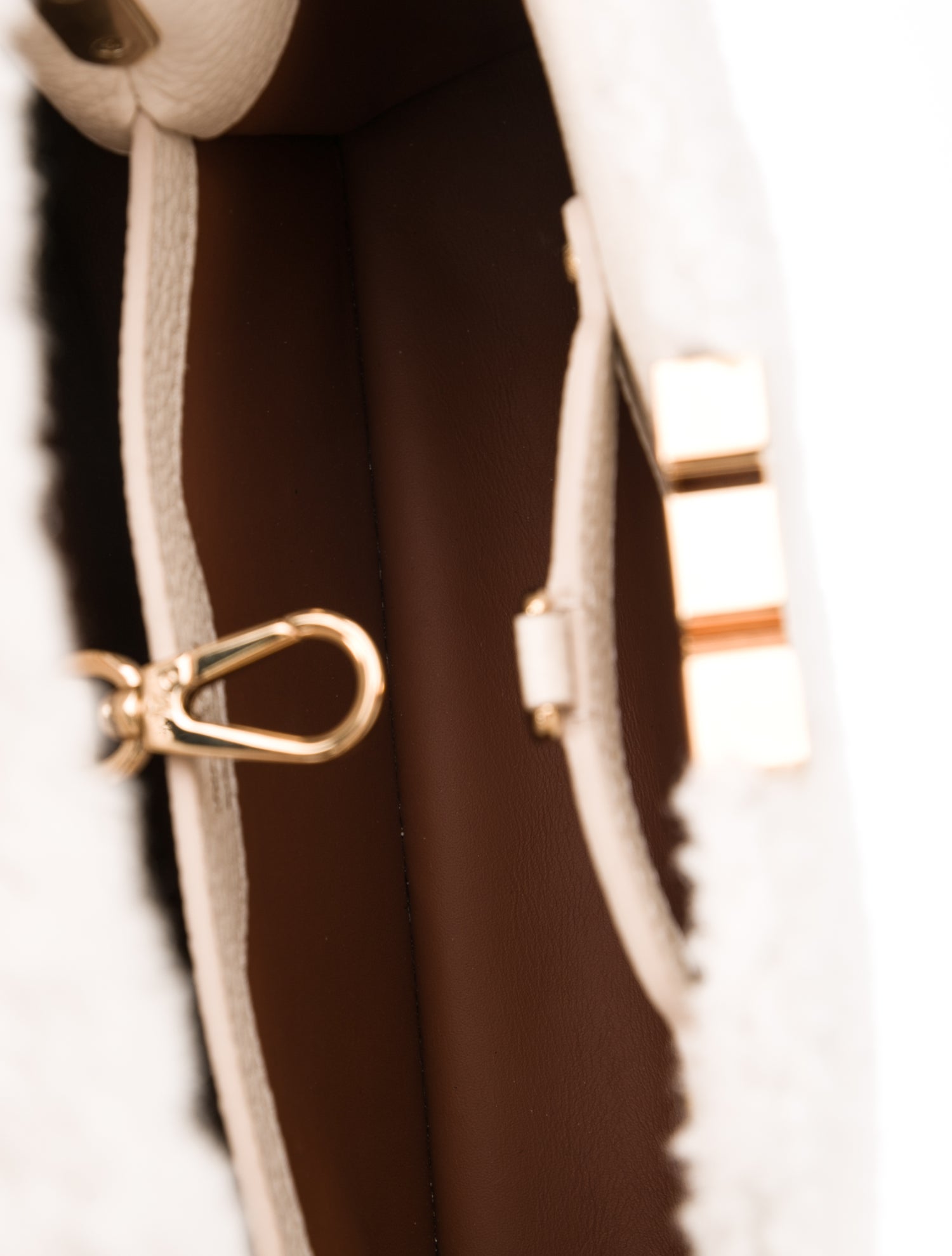 Louis Vuitton Shearling Capucines BB - Neutrals Handle Bags