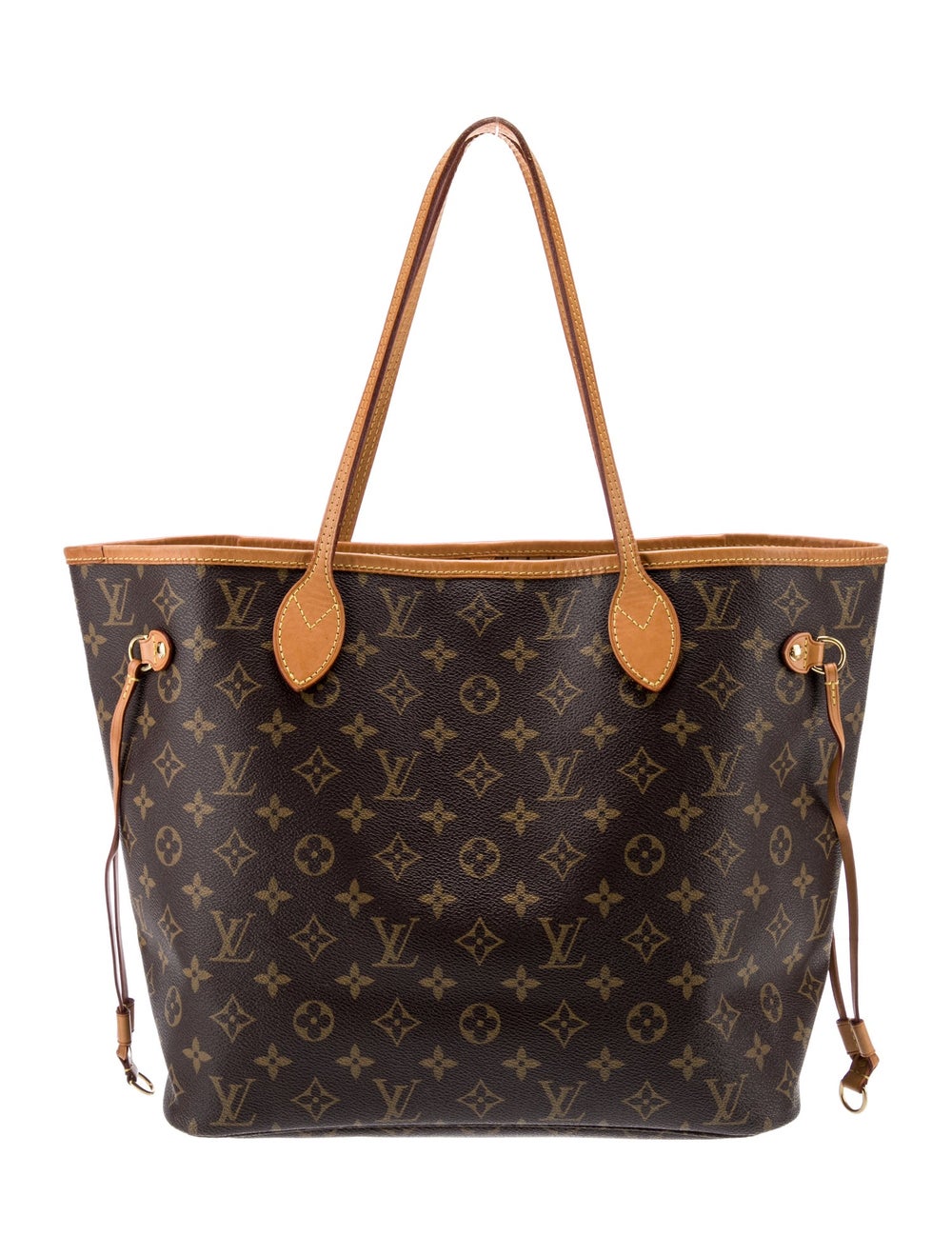 Louis Vuitton LV Monogram Neverfull w/Pouch MM Brown Totes, Handbags