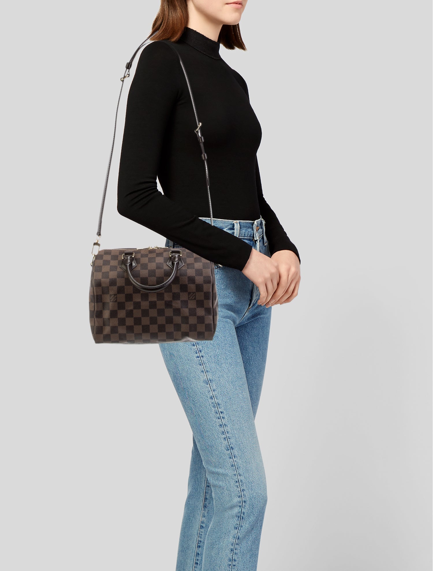 Louis Vuitton Damier Ebene Speedy 25 Bandouliere