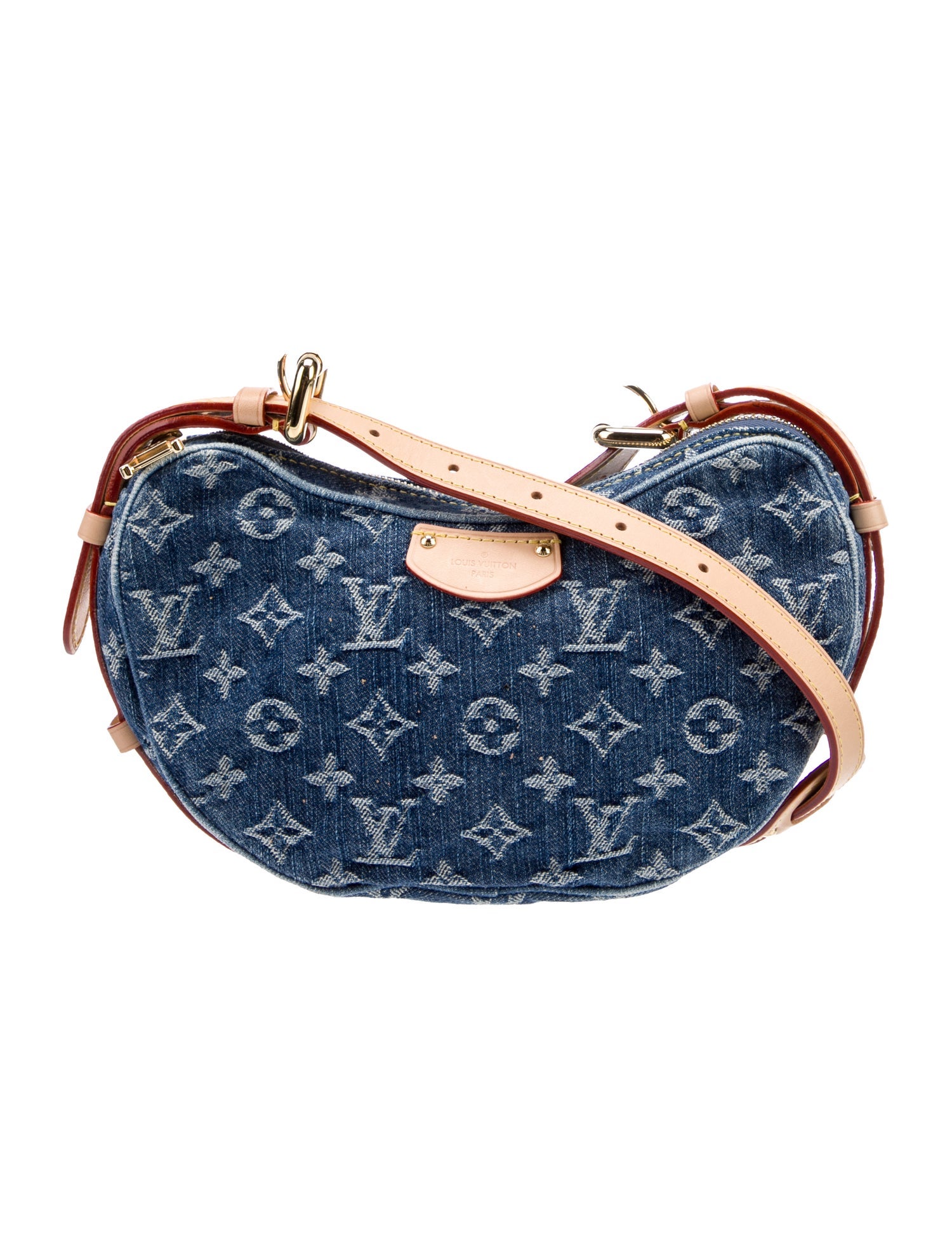 Louis Vuitton 2024 Monogram Denim Croissant MM - Blue
