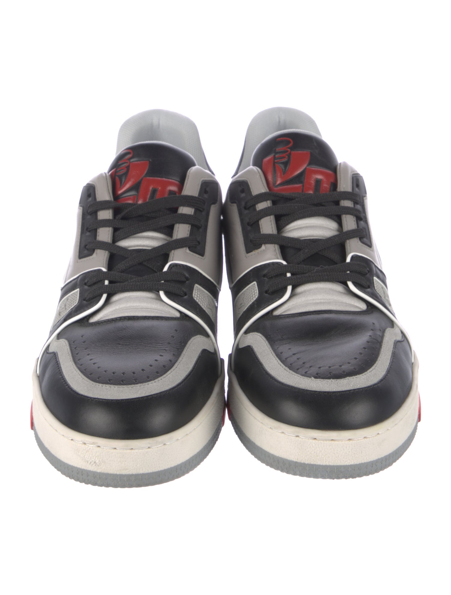 Louis Vuitton Leather Colorblock Pattern Sneakers