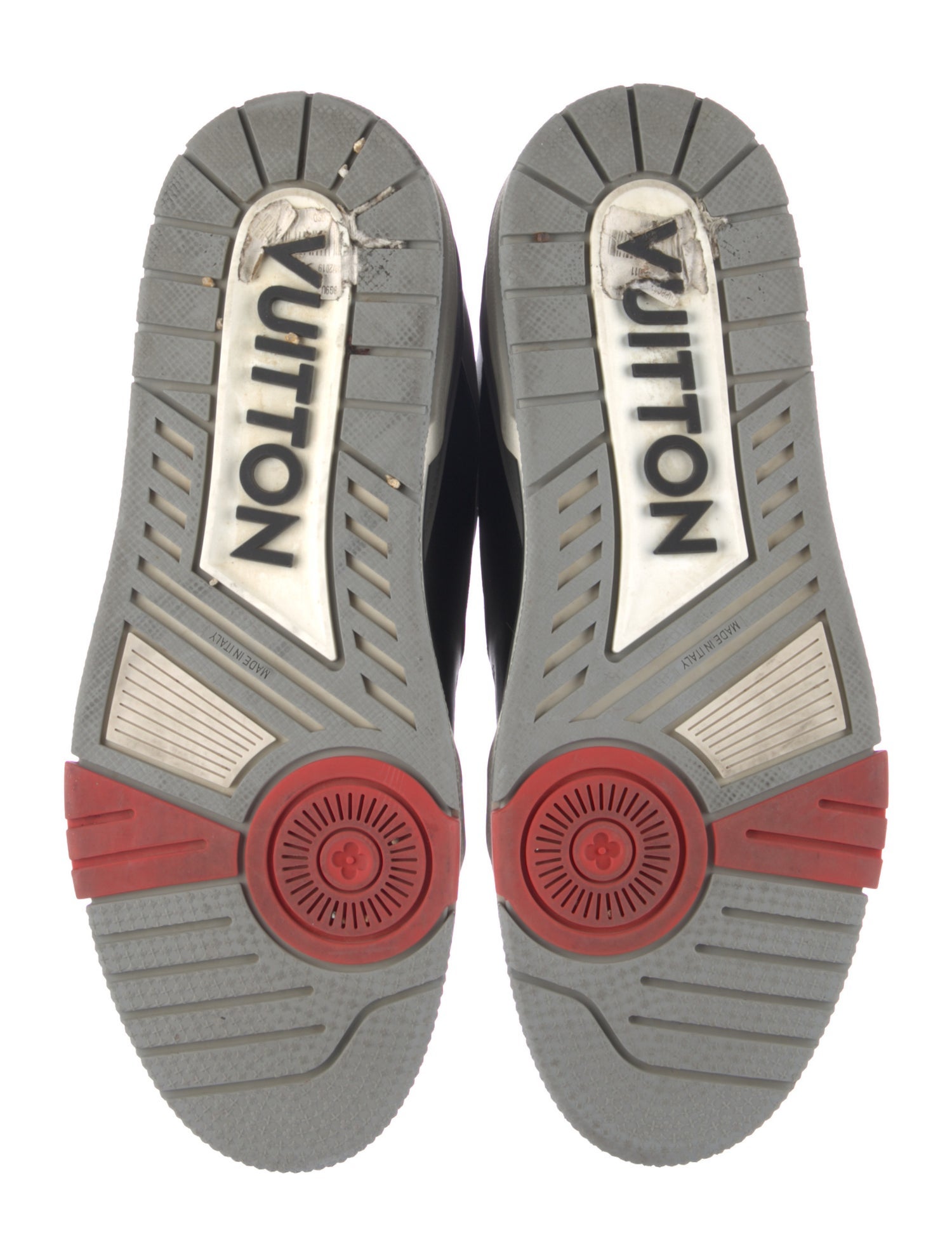 Louis Vuitton Leather Colorblock Pattern Sneakers