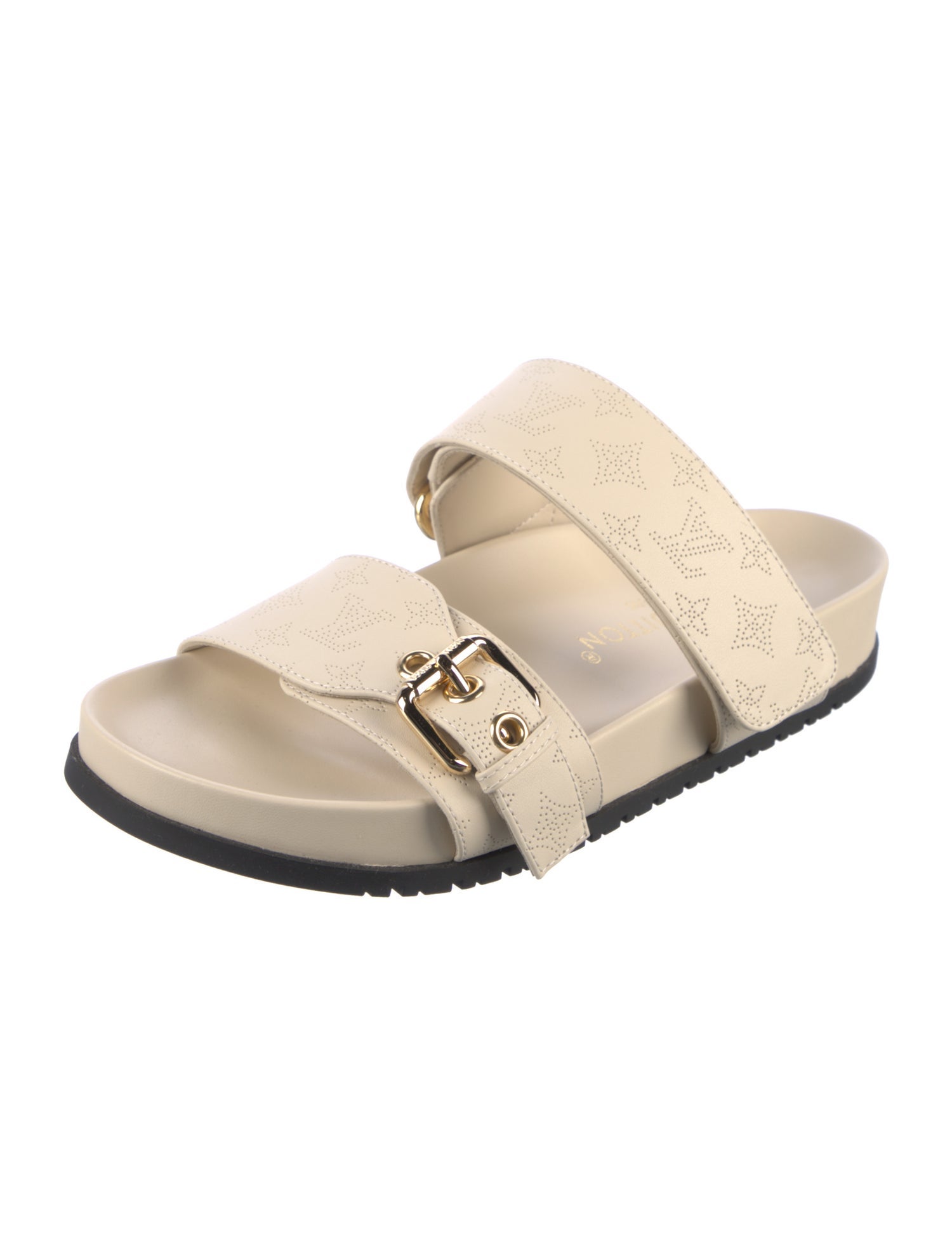Louis Vuitton LV Monogram Leather Slides
