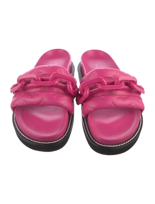 Louis Vuitton LV Monogram Leather Slides