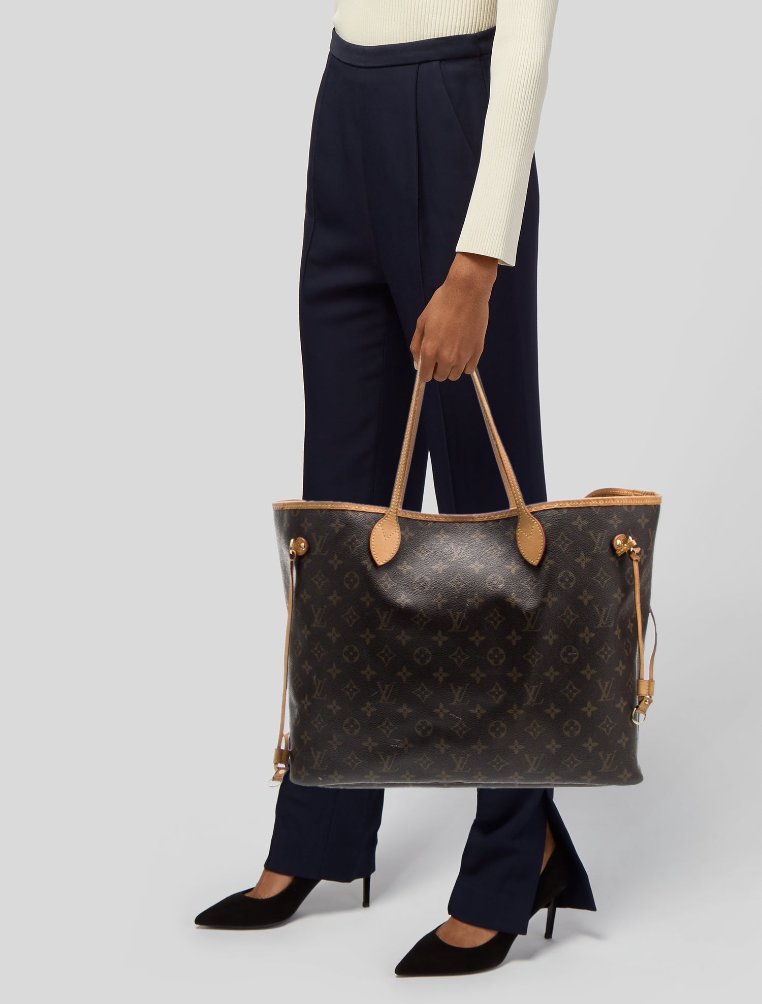Louis Vuitton LV Monogram Neverfull w/Pouch GM Brown Totes, Handbags