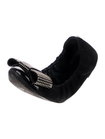 Louis Vuitton Suede Printed Ballet Flats