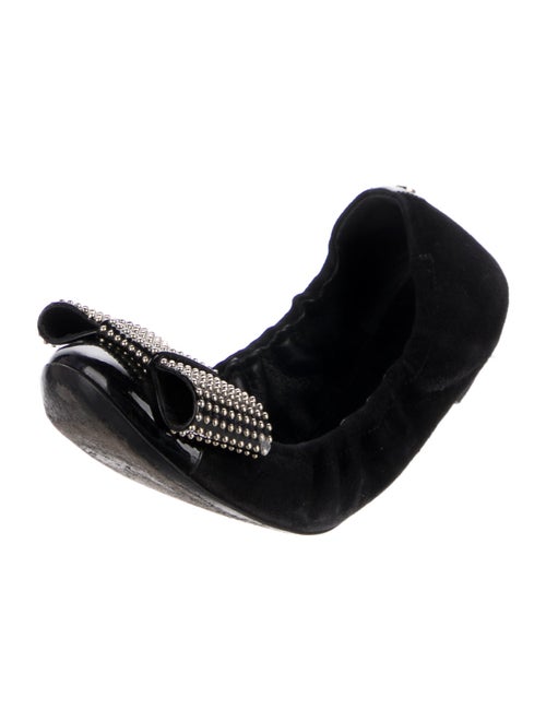 Louis Vuitton Suede Printed Ballet Flats