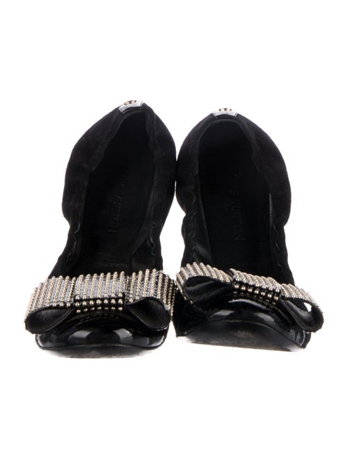 Louis Vuitton Suede Printed Ballet Flats