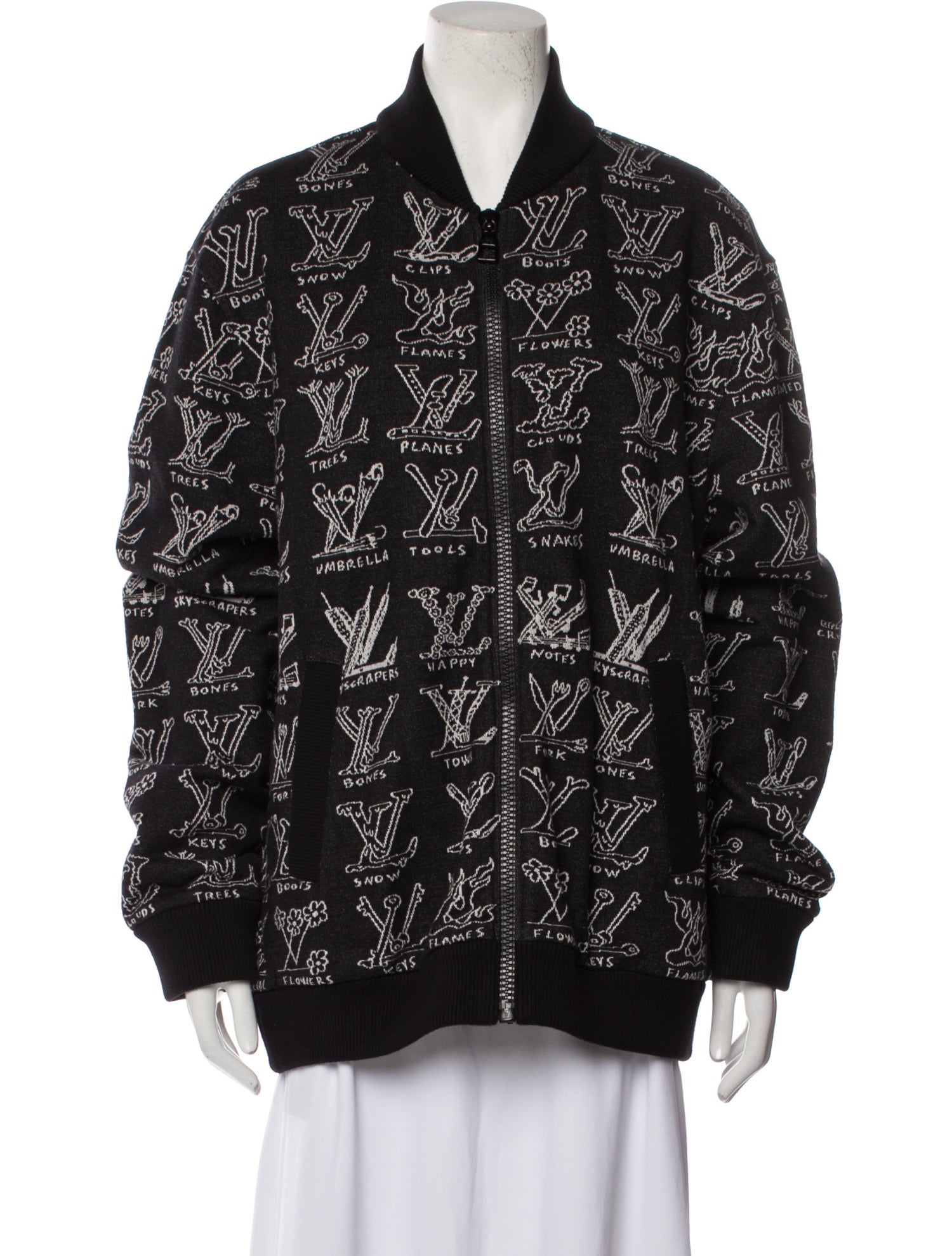 Louis Vuitton 2021 Cartoons Jacquard Bomber Bomber Jacket