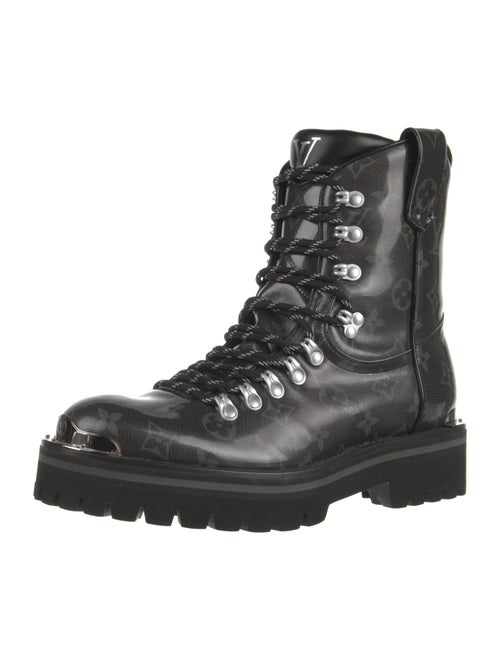 Louis Vuitton LV Monogram Patent Leather Combat Boots
