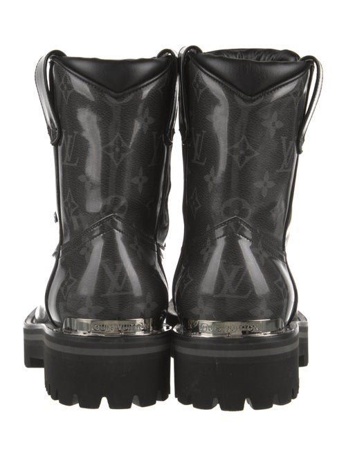 Louis Vuitton LV Monogram Patent Leather Combat Boots