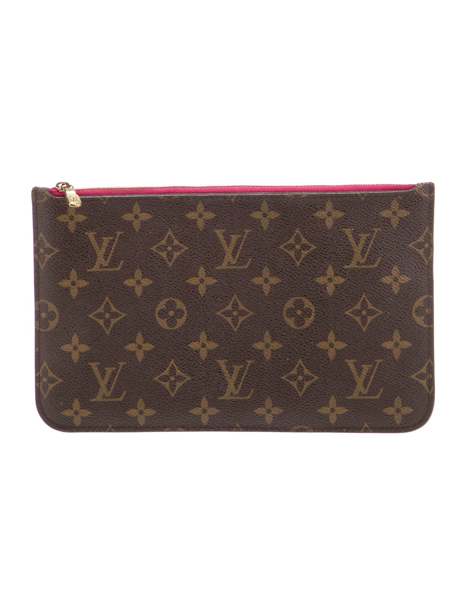 Louis Vuitton LV Monogram Neverfull Pouch Brown Clutches, Handbags