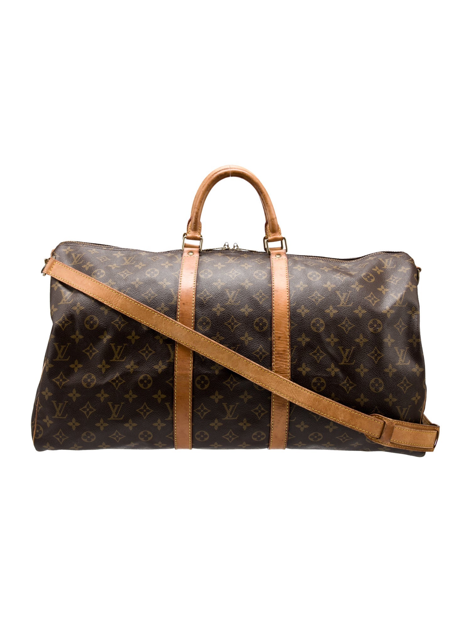 Louis Vuitton LV Monogram Keepall Bandouliere 55 Vintage Brown