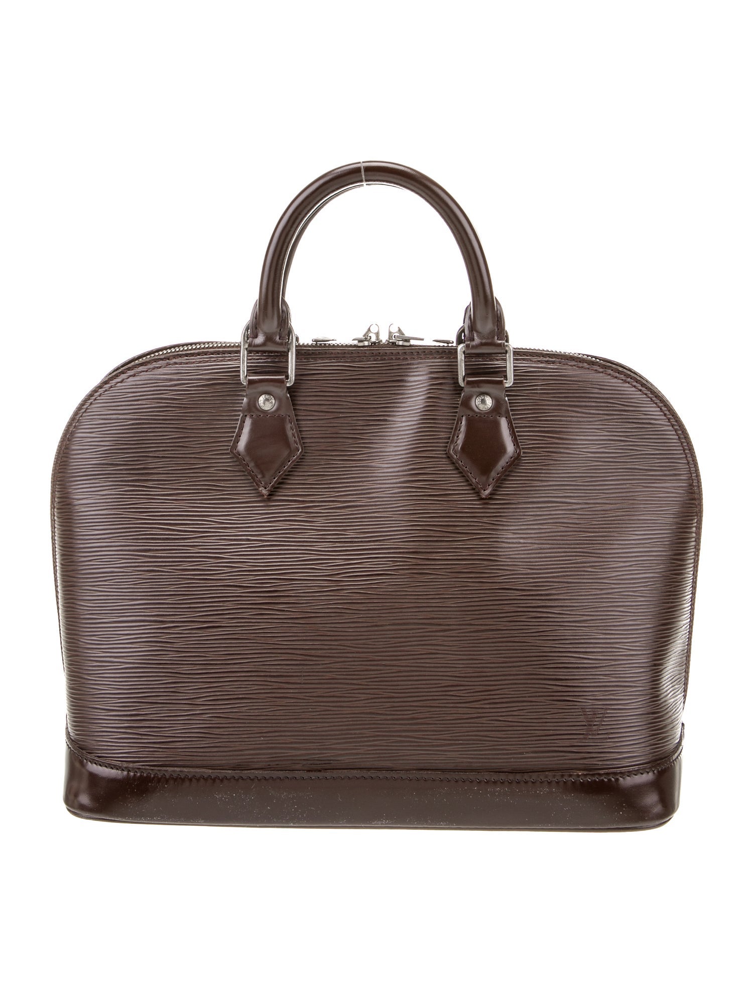 Louis Vuitton Leather Alma MM Vintage Brown Handle Bags, Handbags