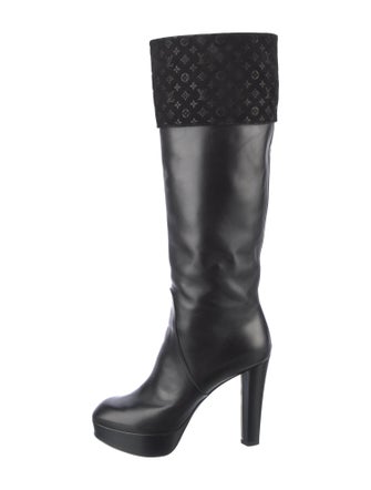 Louis Vuitton Leather Printed Boots