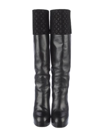 Louis Vuitton Leather Printed Boots