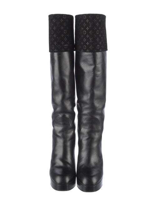 Louis Vuitton Leather Printed Boots