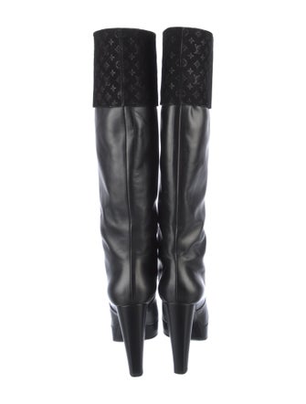 Louis Vuitton Leather Printed Boots