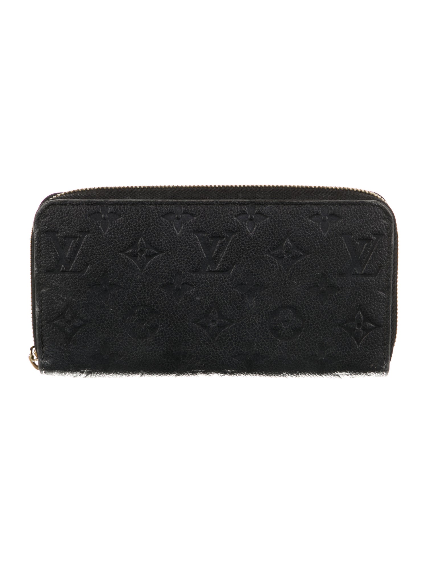 Louis Vuitton LV Monogram Empreinte Leather Zippy Wallet Black