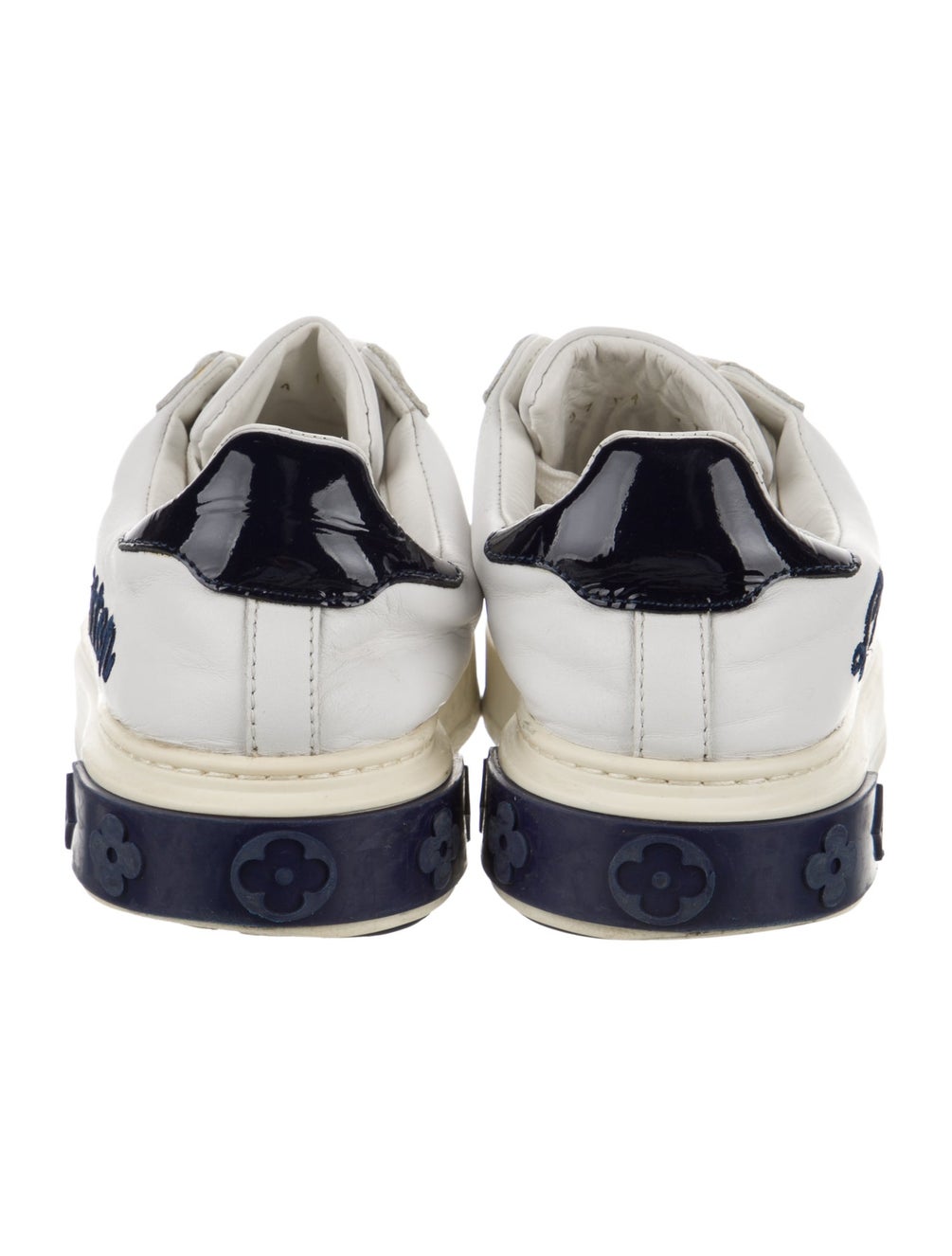 Louis Vuitton Leather Graphic Print Sneakers White Sneakers, Shoes