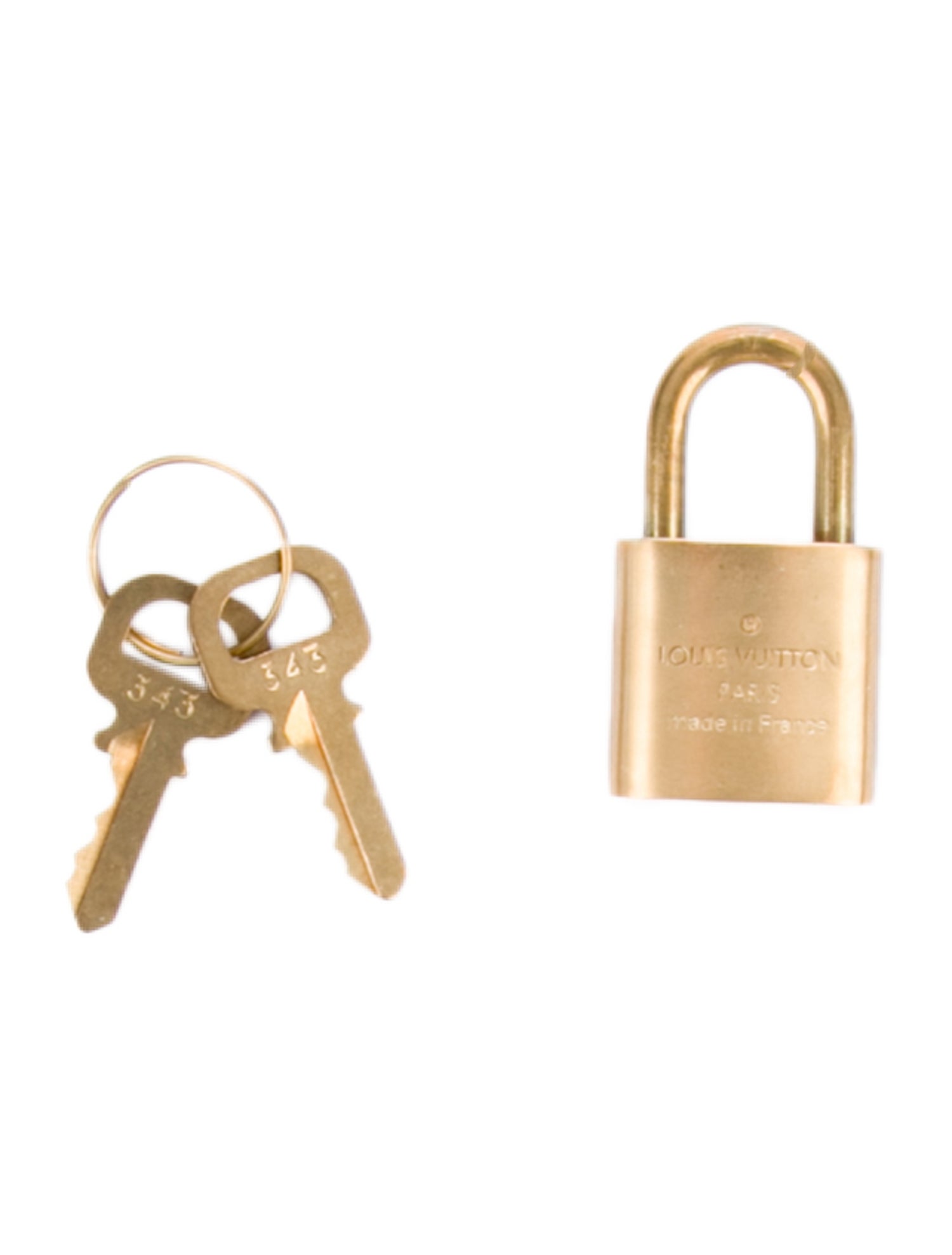 Louis Vuitton Brass Lock & Key Set Gold Bag Accessories, Accessories