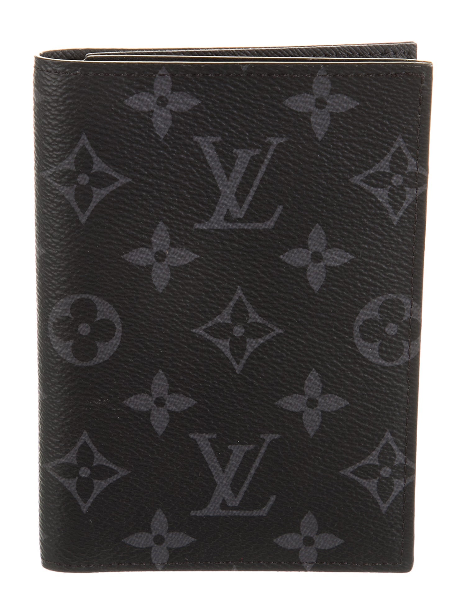 Louis Vuitton Monogram Eclipse Passport Cover Black Travel