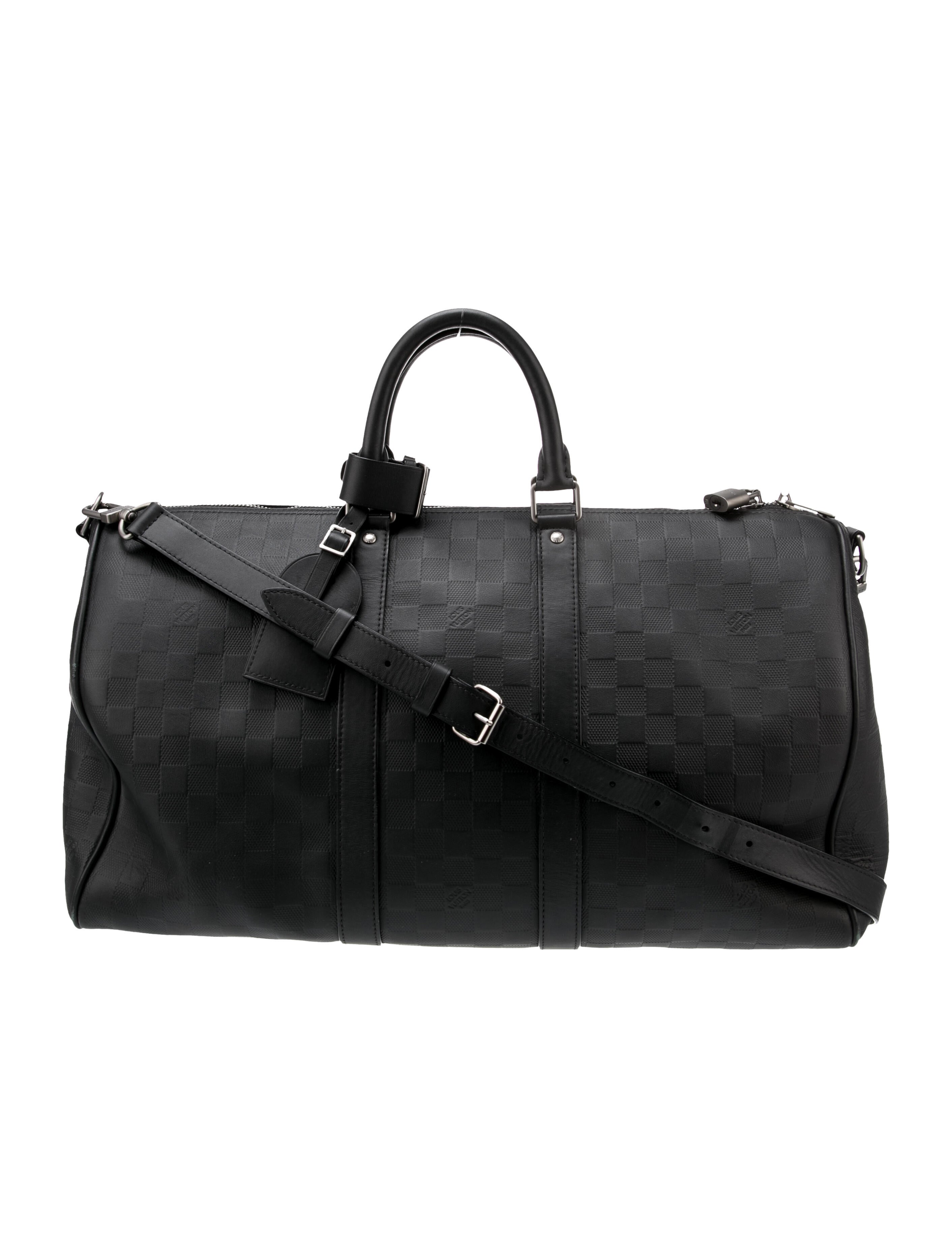 Louis Vuitton Damier Infini Keepall Bandouliere 45 Black Weekenders