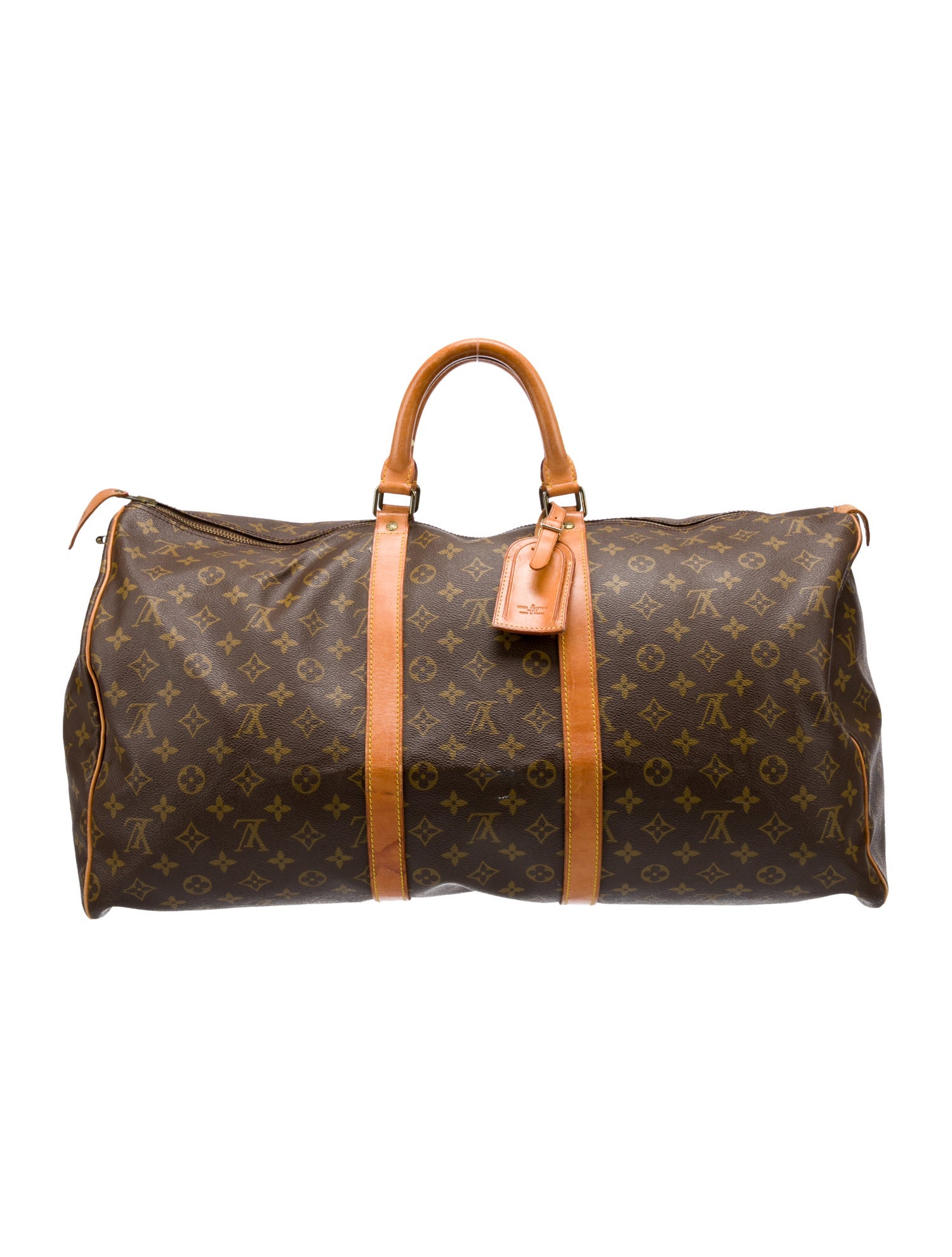 Louis Vuitton LV Monogram Keepall 55 Vintage Brown Luggage and Travel