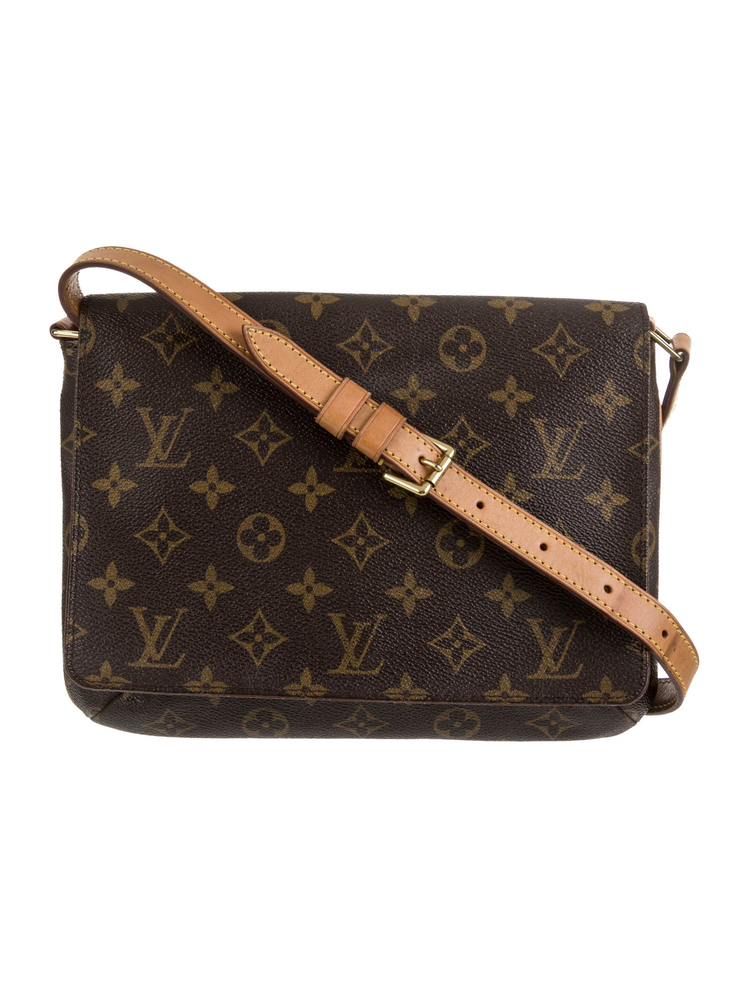 Louis Vuitton LV Monogram Musette Tango Vintage Brown Shoulder Bags