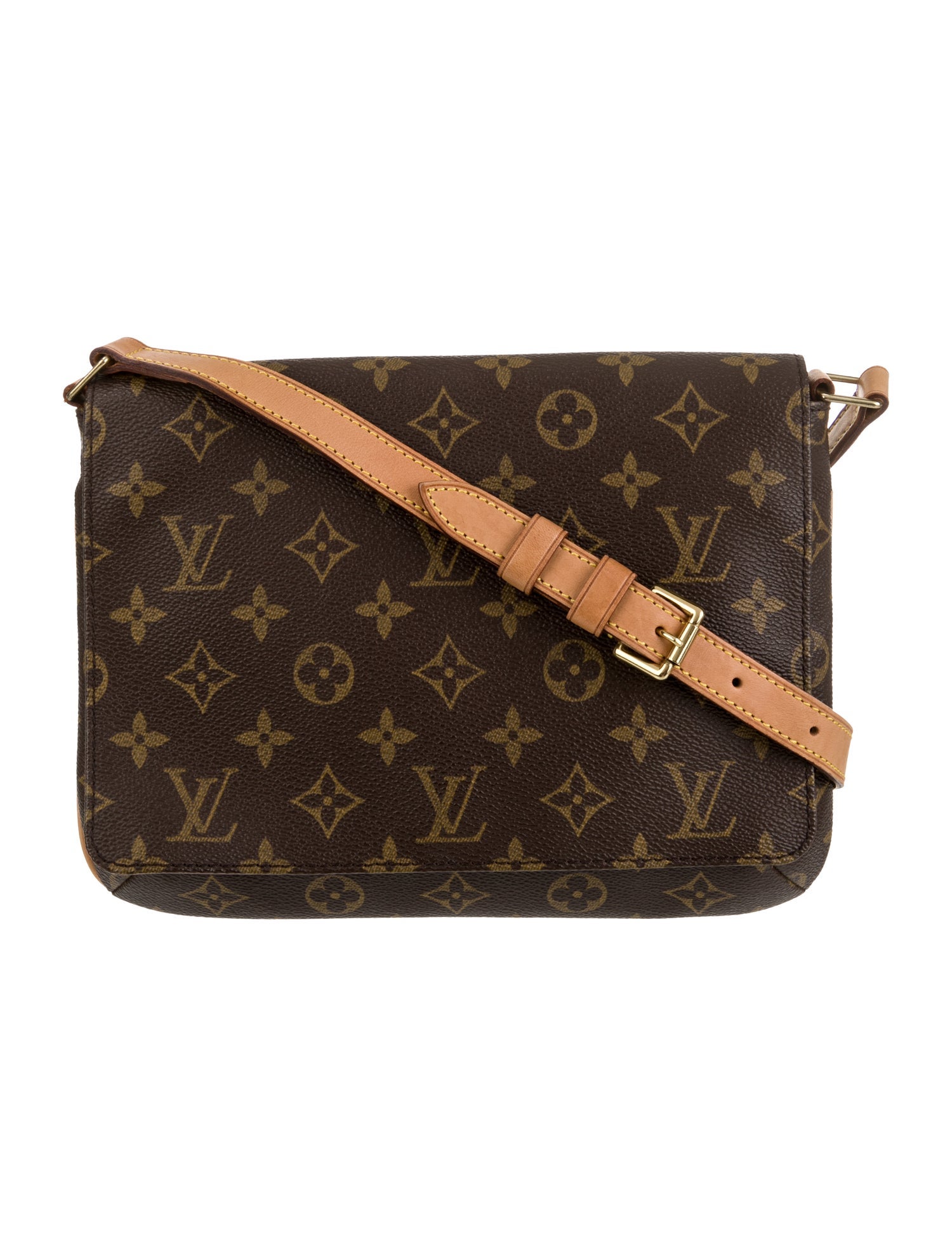 Louis Vuitton LV Monogram Musette Tango Vintage Brown Shoulder Bags