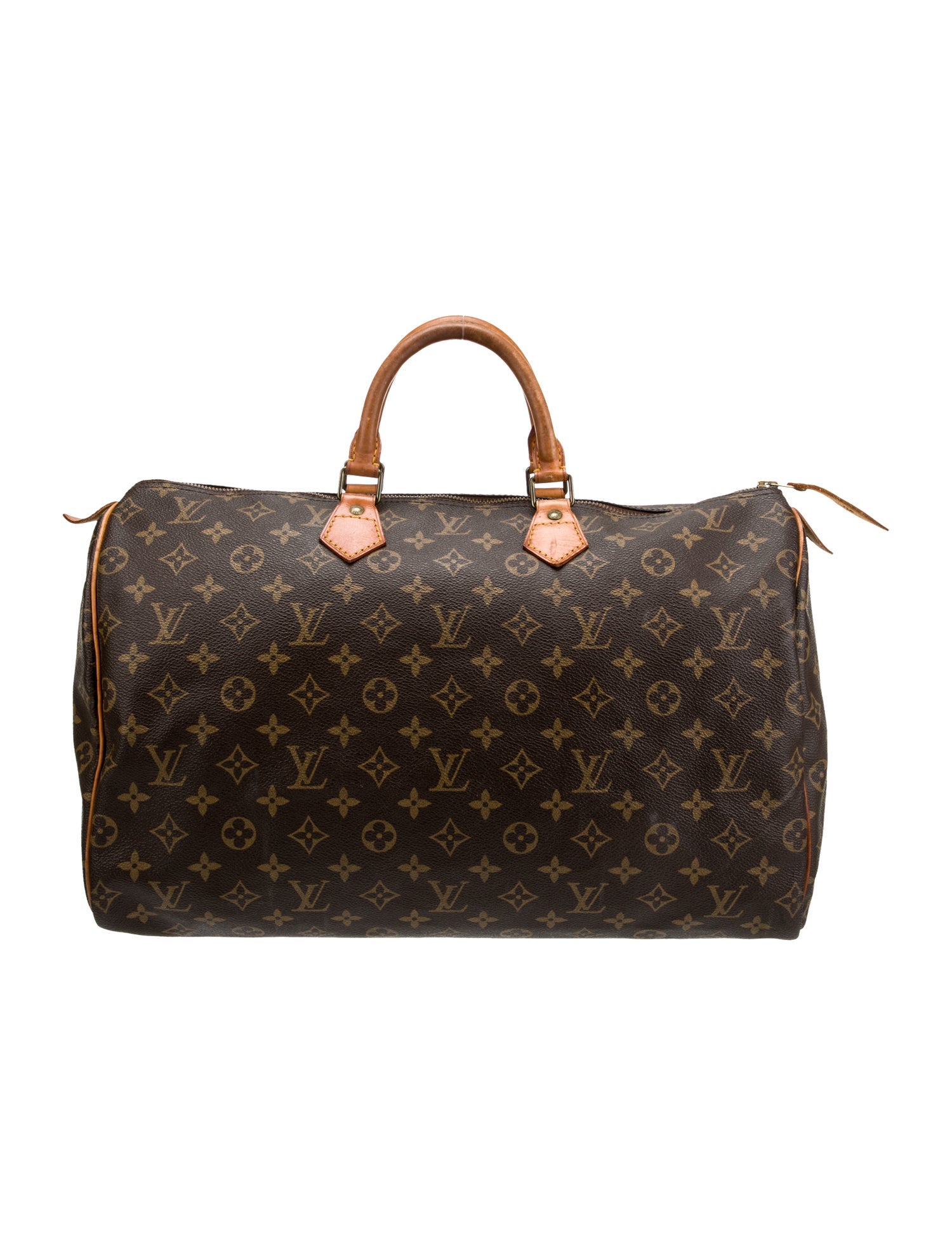 Louis Vuitton LV Monogram Speedy 40 Vintage Brown Handle Bags