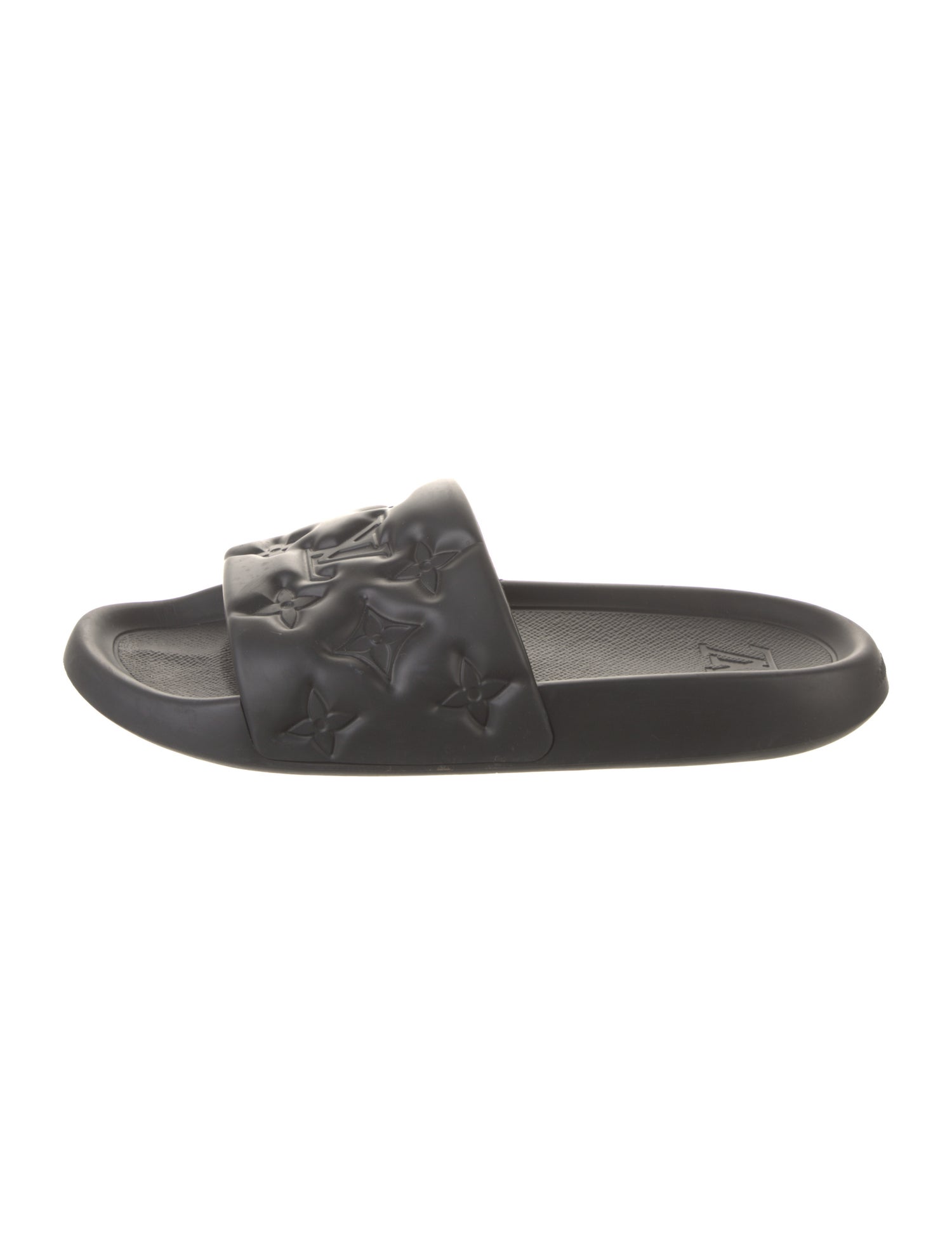 Louis Vuitton Rubber Slides Black Sandals, Shoes LOU978297 The