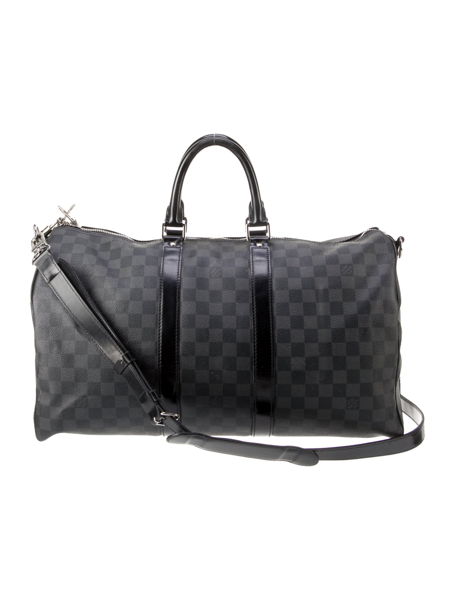 Louis Vuitton Damier Graphite Keepall Bandoulière 45 Black Weekenders