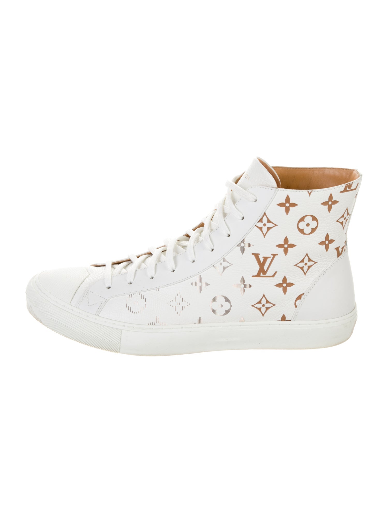 Louis Vuitton LV Monogram Leather Sneakers White Sneakers, Shoes