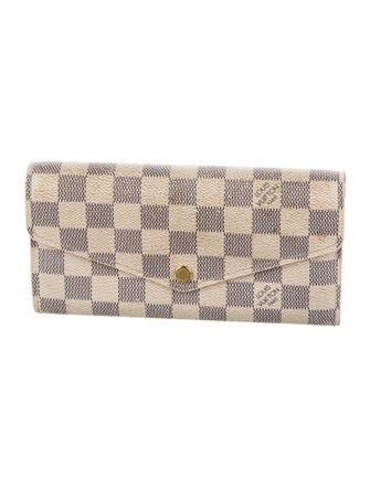 Louis Vuitton 2014 Damier Azur Pattern Sarah Wallet