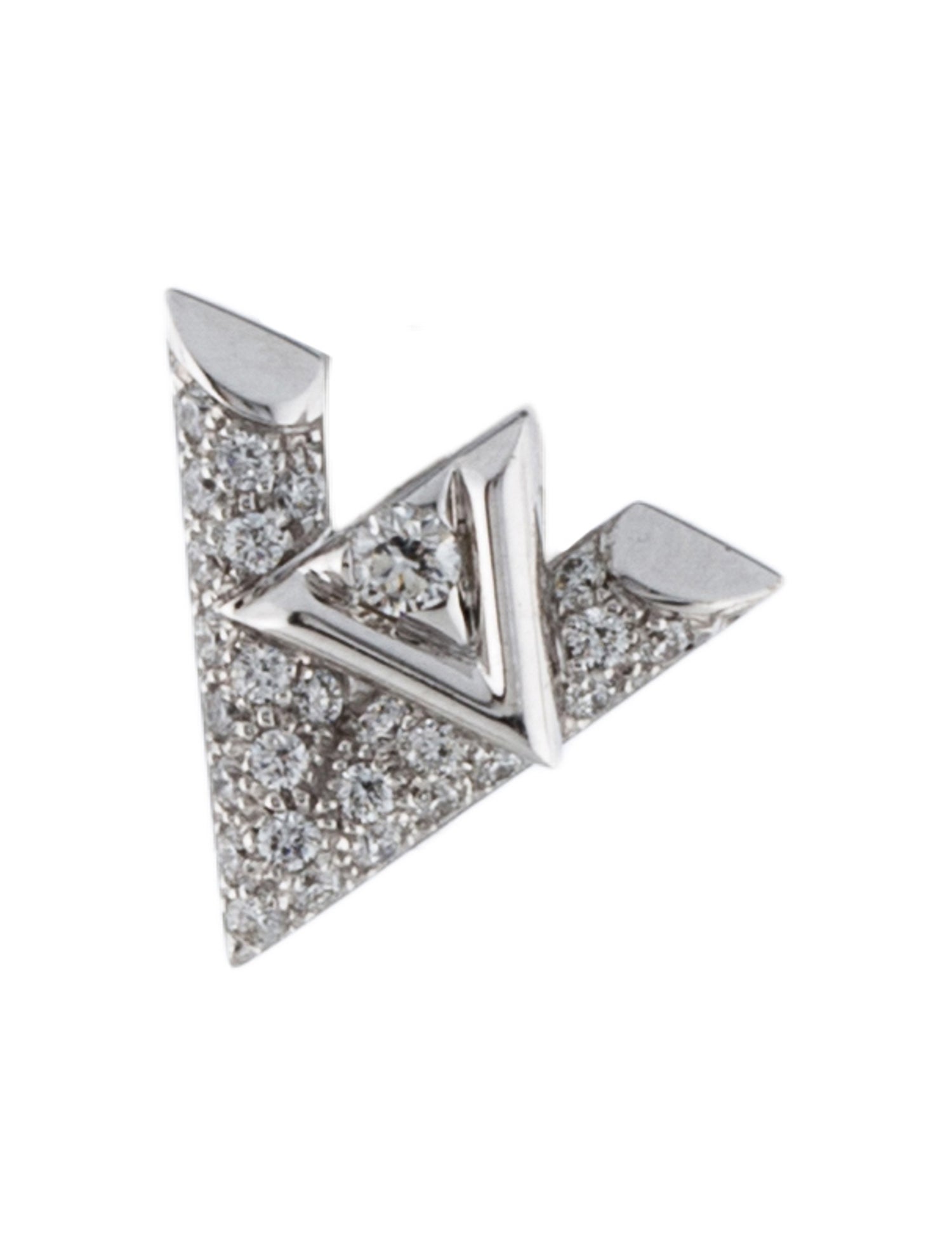 Louis Vuitton 18K LV Volt Single Stud Earrings