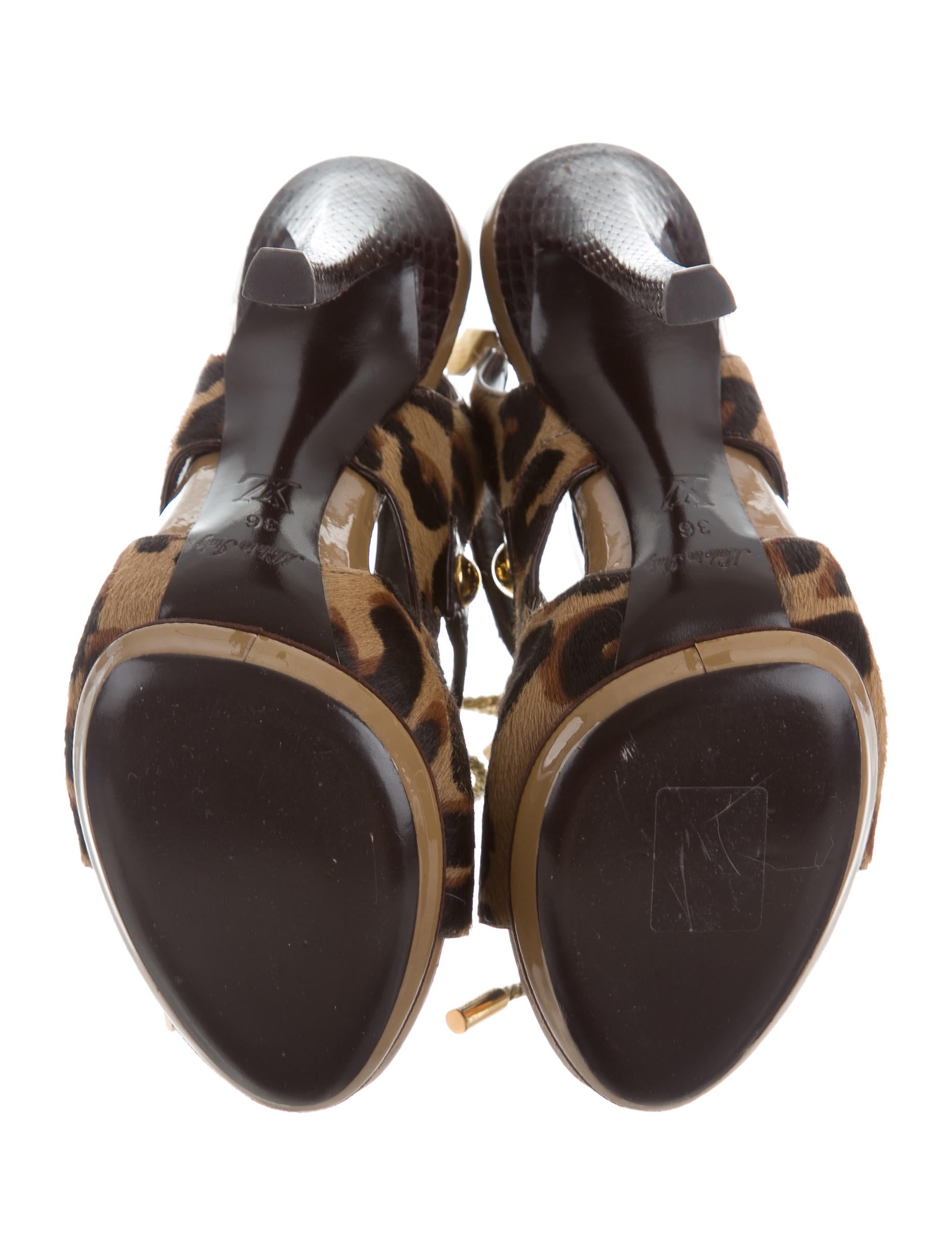 Louis Vuitton Leopard Lace-Up Sandals - Shoes - LOU99559 | The RealReal