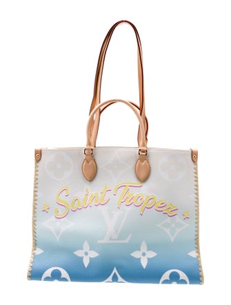 Louis Vuitton St Tropez Resort Giant Monogram Blue By The Pool OnTheGo GM 2021