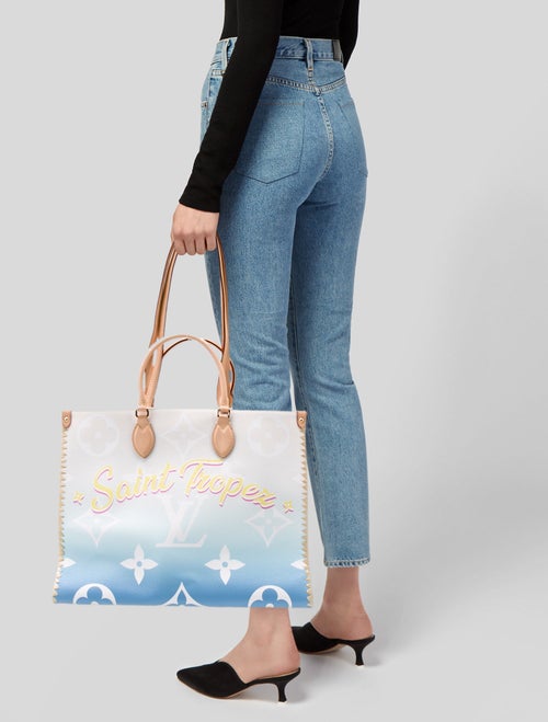 Louis Vuitton St Tropez Resort Giant Monogram Blue By The Pool OnTheGo GM 2021