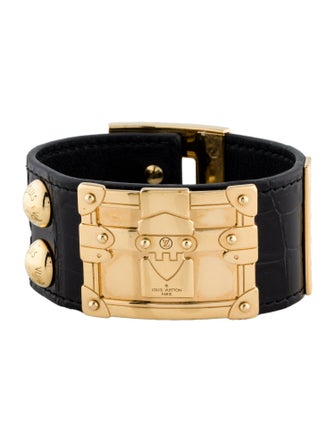 Louis Vuitton Leather So LV Cuff Bracelet