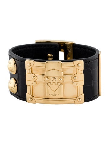 Louis Vuitton Cuff Leather So LV Bracelet 19