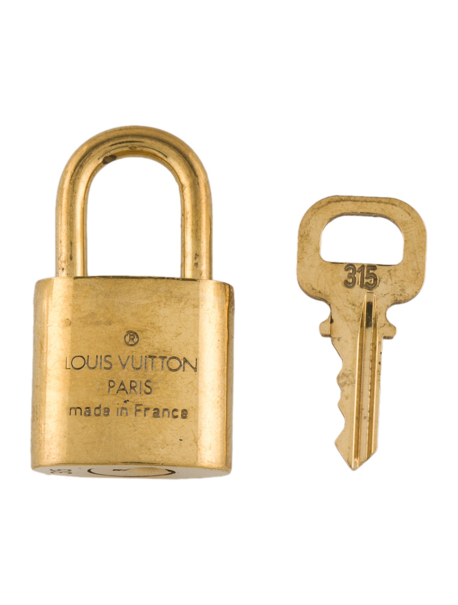 Louis Vuitton Brass Lock & Key Set