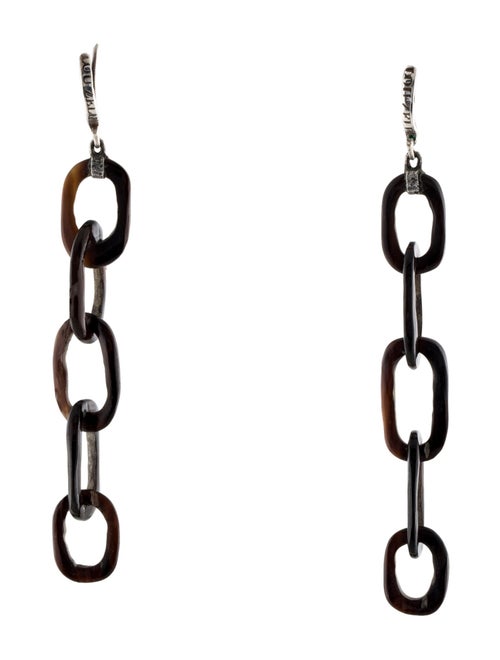 Lou Zeldis Horn Drop Earrings