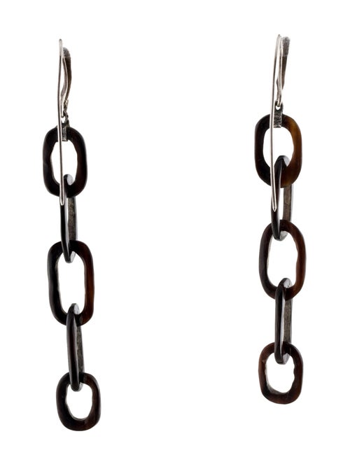 Lou Zeldis Horn Drop Earrings